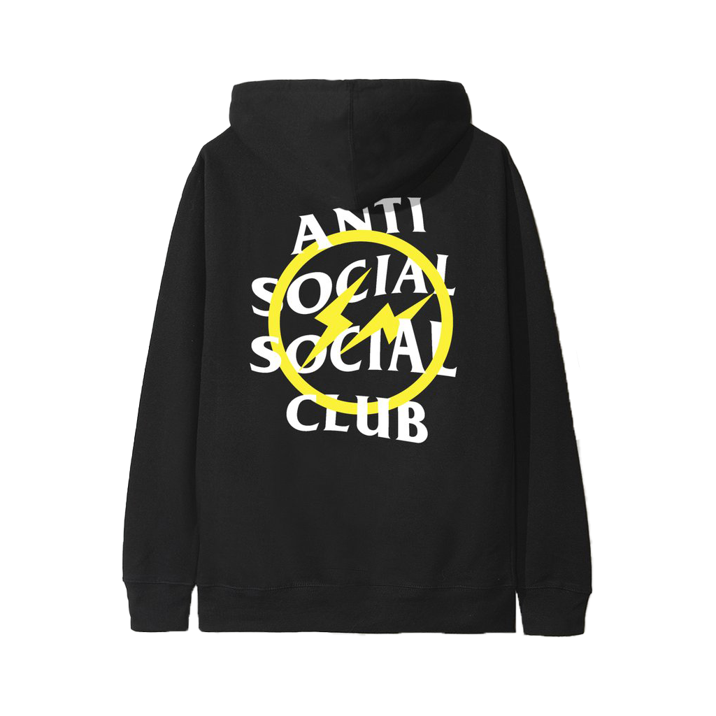 Anti Social Club Fragment Hoodie Yellow The Plug Store