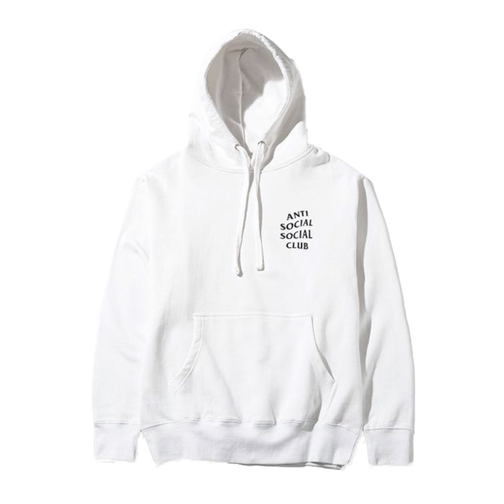 Anti Social Club Hoodie Blumen White