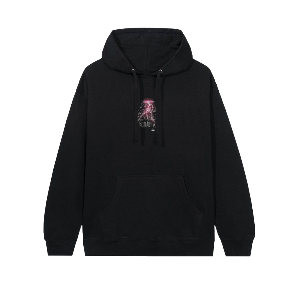 Anti Social Club Hoodie Lightning Black The Plug Store