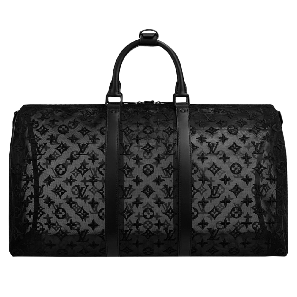 Louis Vuitton Keepall Bandouliere Monogram Mesh Black Mesh/Leather