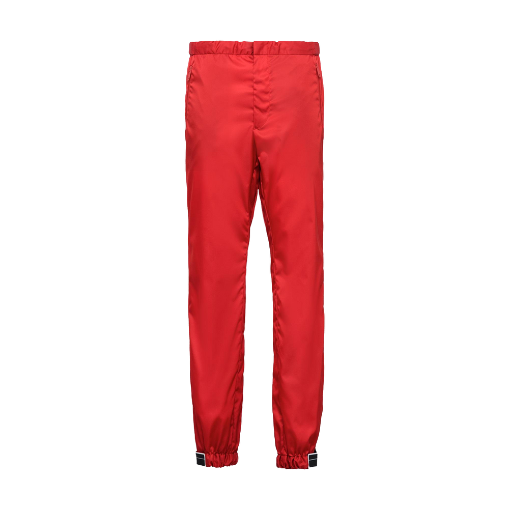 Prada Nylon Track Pants Red